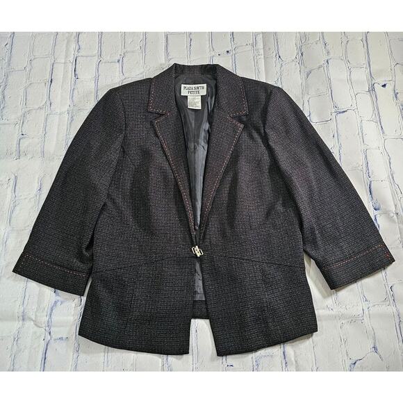 Plaza South Black Suit Jacket Blazer WOMENS SIZE 12P - Picture 5 of 7